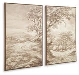 Stormish Beige/Brown Wall Art, Set of 2 by Ashley at Eve Furniture