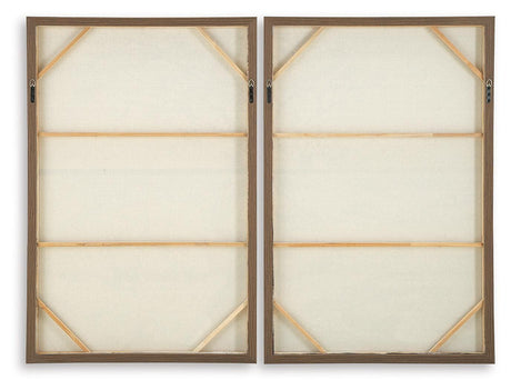 Stormish Beige/Brown Wall Art, Set of 2 by Ashley at Eve Furniture