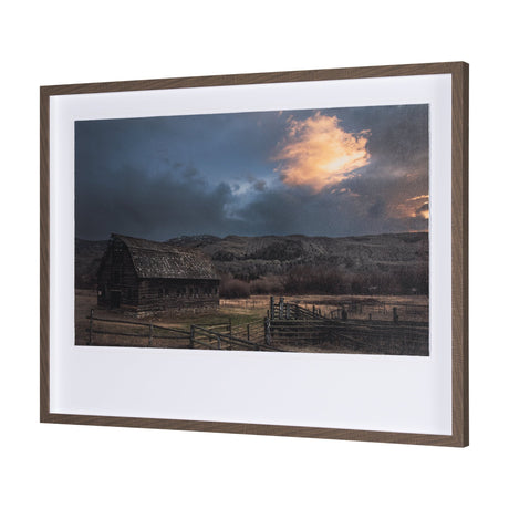 Storm's Horizon by Chad Mackay a Hand Embellished Textured Framed Photo Art Print Matted under Glass by Mercana at Eve Furniture