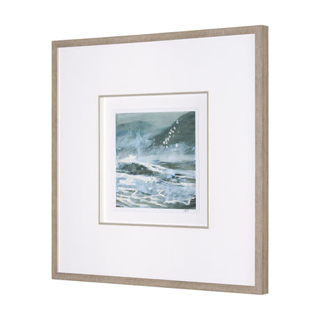 Stormy Coast II by Mercana Studio a Hand Embellished Framed Art Print Matted under Glass by Mercana at Eve Furniture