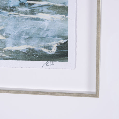 Stormy Coast II by Mercana Studio a Hand Embellished Framed Art Print Matted under Glass by Mercana at Eve Furniture