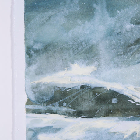 Stormy Coast II by Mercana Studio a Hand Embellished Framed Art Print Matted under Glass by Mercana at Eve Furniture