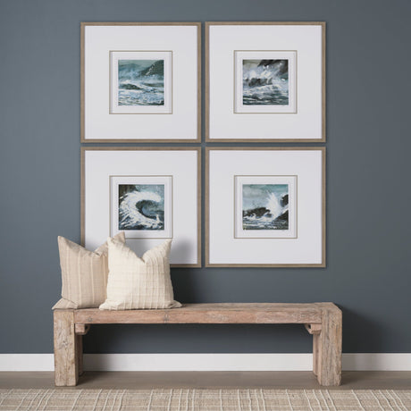 Stormy Coast II by Mercana Studio a Hand Embellished Framed Art Print Matted under Glass by Mercana at Eve Furniture
