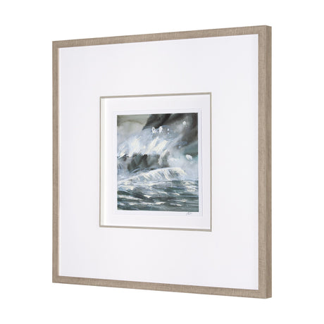 Stormy Coast III by Mercana Studio a Hand Embellished Framed Art Print Matted under Glass by Mercana at Eve Furniture