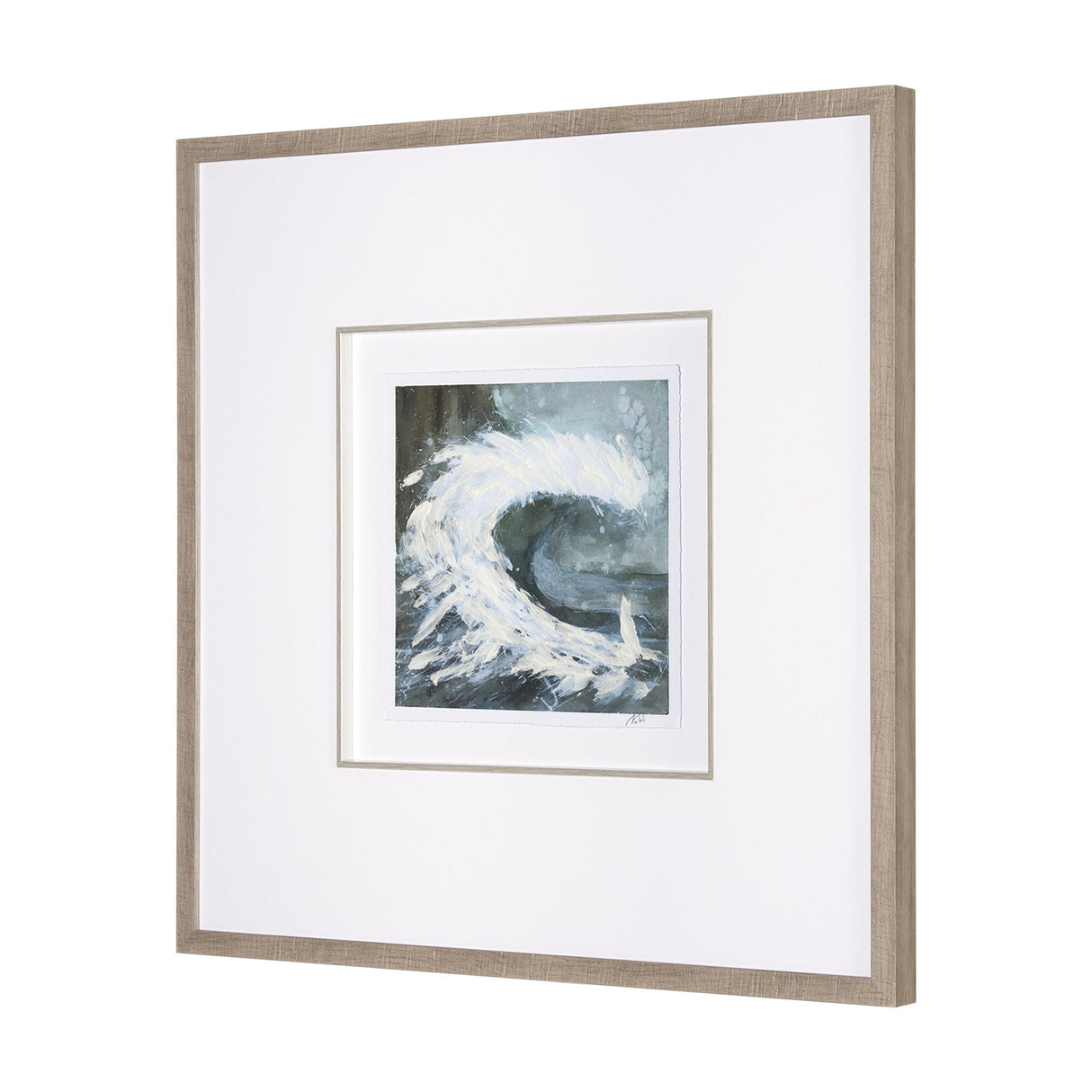 Stormy Coast IV by Mercana Studio a Hand Embellished Framed Art Print Matted under Glass by Mercana at Eve Furniture