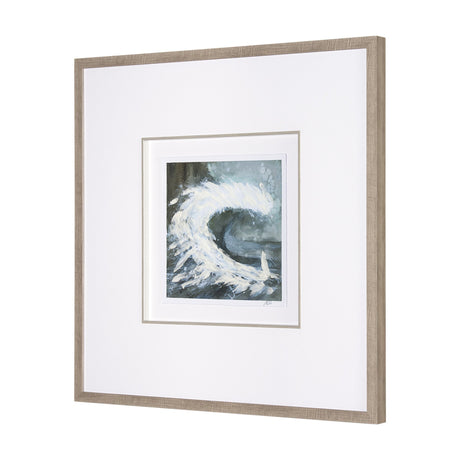 Stormy Coast IV by Mercana Studio a Hand Embellished Framed Art Print Matted under Glass by Mercana at Eve Furniture