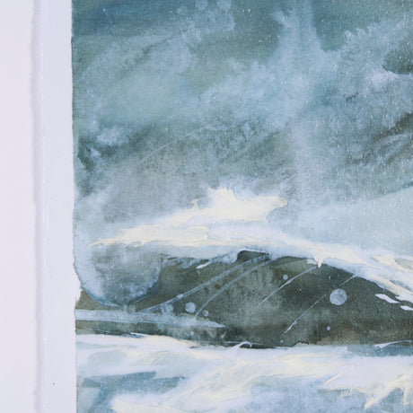 Stormy Coast IV by Mercana Studio a Hand Embellished Framed Art Print Matted under Glass by Mercana at Eve Furniture