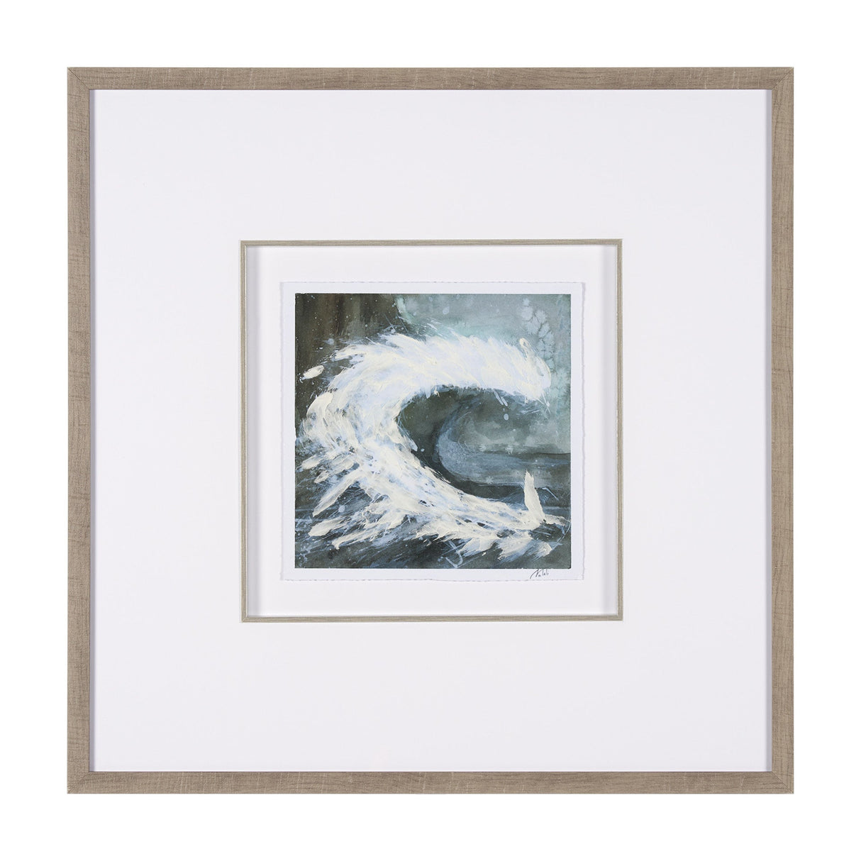 Stormy Coast IV by Mercana Studio a Hand Embellished Framed Art Print Matted under Glass by Mercana at Eve Furniture