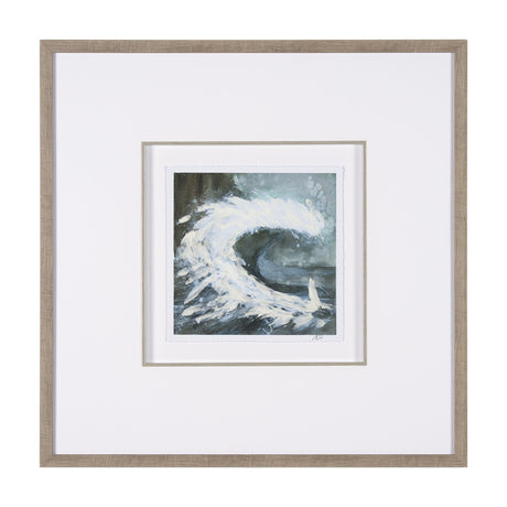 Stormy Coast IV by Mercana Studio a Hand Embellished Framed Art Print Matted under Glass by Mercana at Eve Furniture