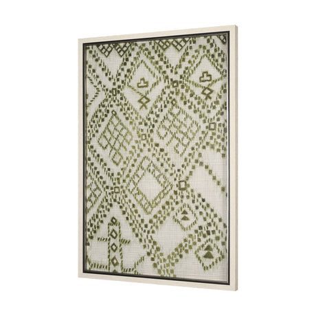 Story Teller I Olive by Mercana Studio a Hand Embelished Textured Framed Art Print by Mercana at Eve Furniture
