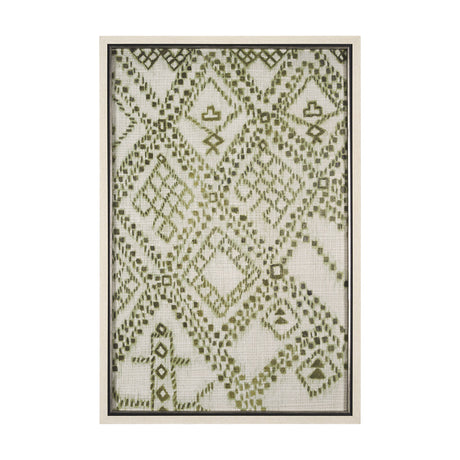Story Teller I Olive by Mercana Studio a Hand Embelished Textured Framed Art Print by Mercana at Eve Furniture