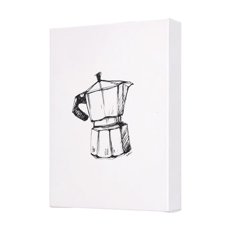 Stove Top Espresso Maker by Mercana Studio a Hand Embellished Textured Canvas by Mercana at Eve Furniture