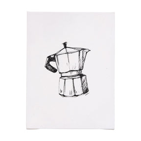 Stove Top Espresso Maker by Mercana Studio a Hand Embellished Textured Canvas by Mercana at Eve Furniture