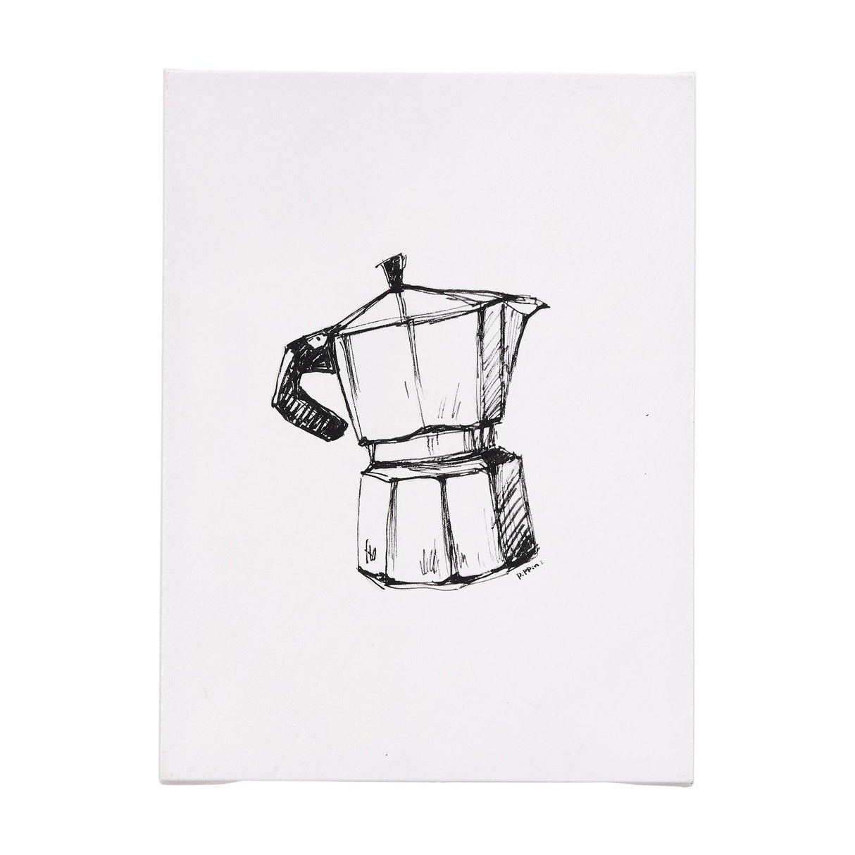 Stove Top Espresso Maker by Mercana Studio a Hand Embellished Textured Canvas by Mercana at Eve Furniture