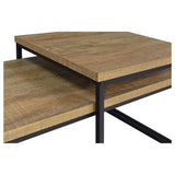 Straden Mango and Black 3-piece Engineered Wood Coffee Table Set by Coaster at Eve Furniture