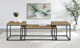 Straden Mango and Black 3-piece Engineered Wood Coffee Table Set by Coaster at Eve Furniture