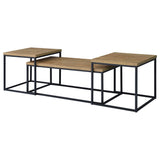 Straden Mango and Black 3-piece Engineered Wood Coffee Table Set by Coaster at Eve Furniture