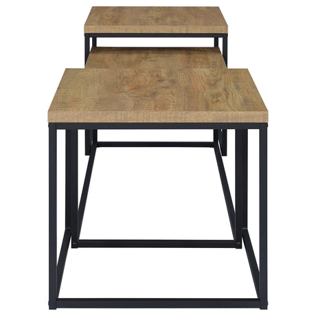 Straden Mango and Black 3-piece Engineered Wood Coffee Table Set by Coaster at Eve Furniture