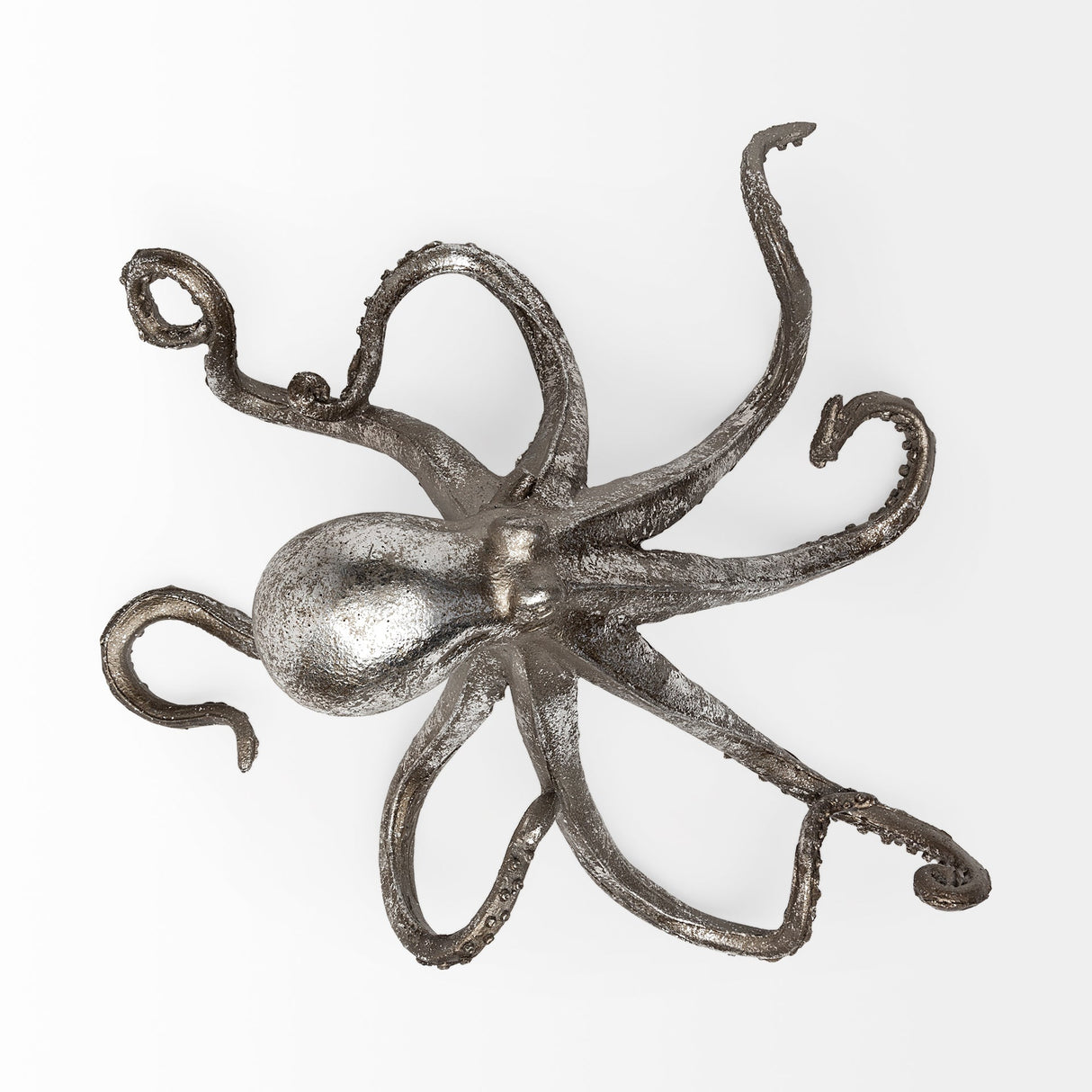 Strafford Medium 13L x 7W Silver Resin Octopus by Mercana at Eve Furniture