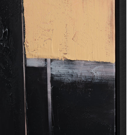 Straight Away Black/Gold Canvas by Crestview at Eve Furniture