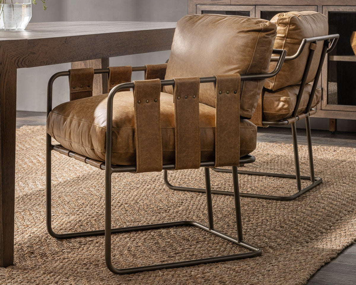 Strapling Sedona Brown Dining Chair by Classic Home at Eve Furniture
