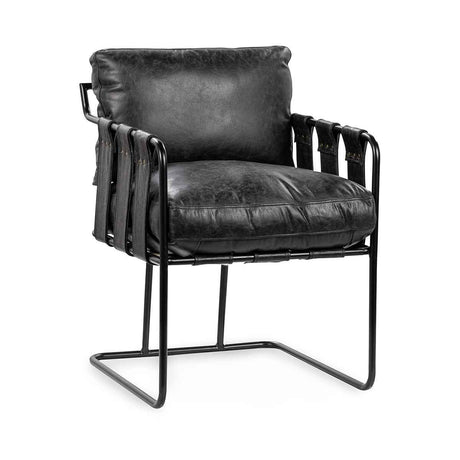 Strapling Dining Chair - Onyx Black by Classic Home at Eve Furniture