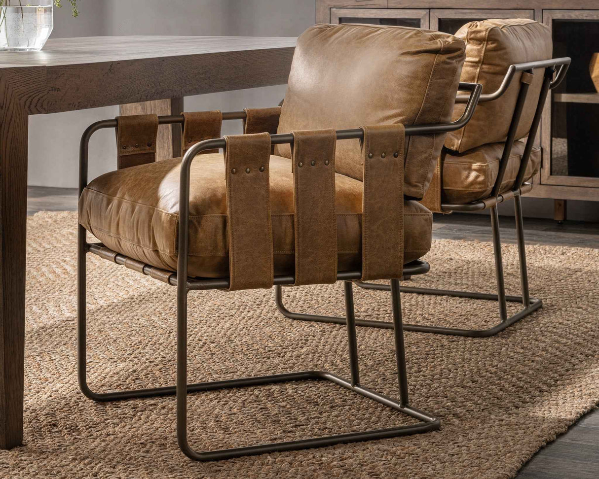 Strapling Sedona Brown Dining Chair by Classic Home at Eve Furniture