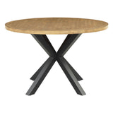 Strata Brown/Black Round Dining Table by Homelegance at Eve Furniture