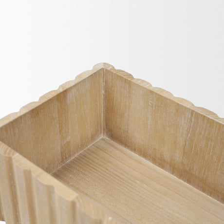 Strata Fluted White-Washed Wood Decorative Box Set by Mercana at Eve Furniture
