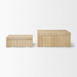 Strata Fluted White-Washed Wood Decorative Box Set by Mercana at Eve Furniture