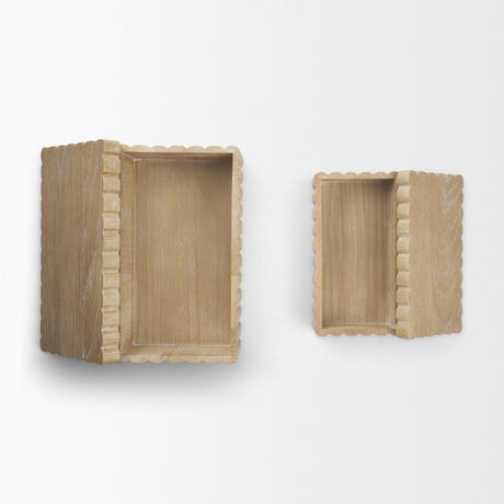 Strata Fluted White-Washed Wood Decorative Box Set by Mercana at Eve Furniture