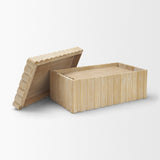 Strata Fluted White-Washed Wood Decorative Box Set by Mercana at Eve Furniture