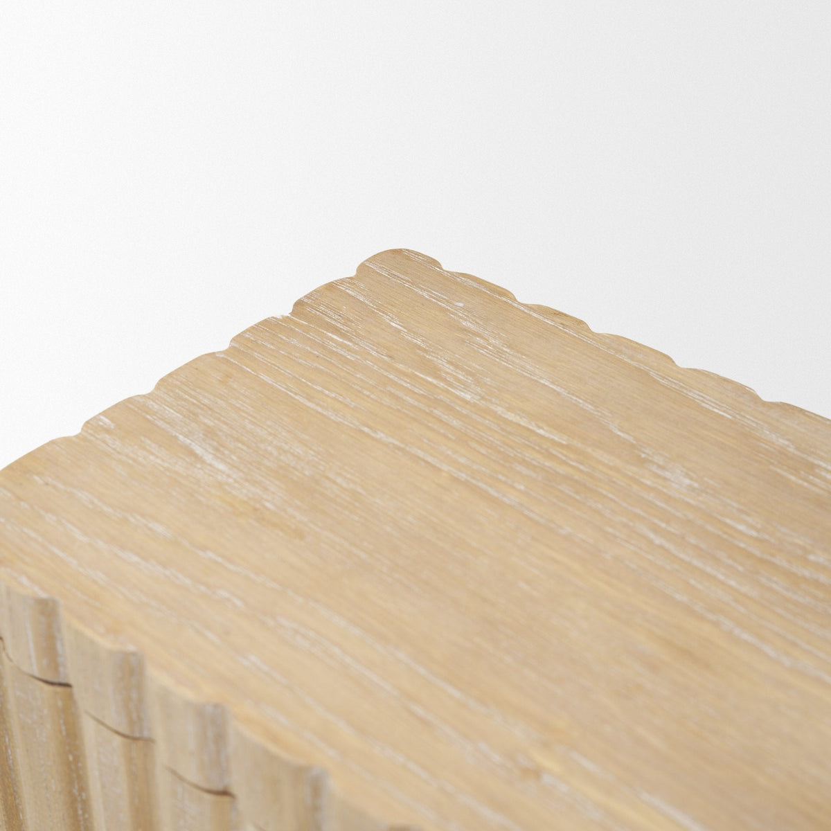 Strata Fluted White-Washed Wood Decorative Box Set by Mercana at Eve Furniture