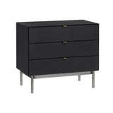Stratton Black/Gray Three-Drawer Chest by Crestview at Eve Furniture