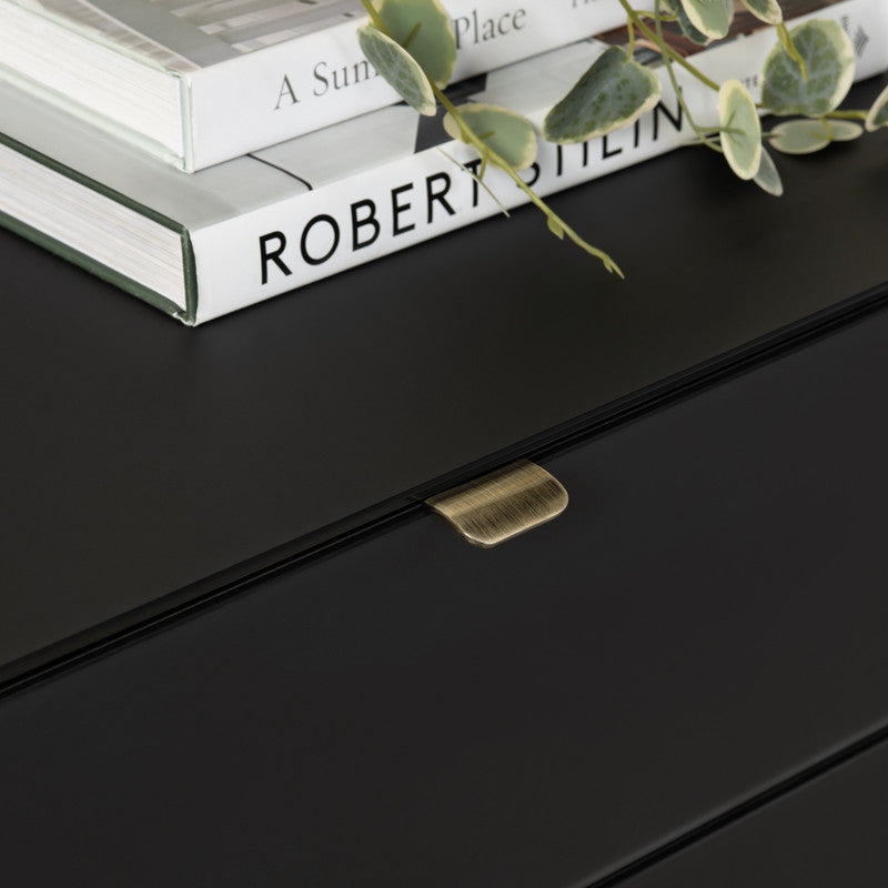 Stratton Black/Gray Three-Drawer Chest by Crestview at Eve Furniture