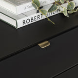 Stratton Black/Gray Three-Drawer Chest by Crestview at Eve Furniture