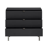 Stratton Black/Gray Three-Drawer Chest by Crestview at Eve Furniture