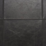Stratton Gunmetal w/ Genuine Aged Black Leather Upholstered Accent Chair by Mercana at Eve Furniture