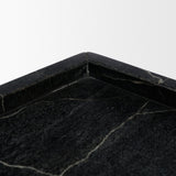 Stratus Black Marble Square Decorative Tray by Mercana at Eve Furniture