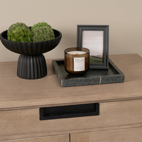 Stratus Black Marble Square Decorative Tray by Mercana at Eve Furniture