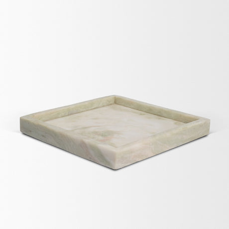 Stratus Gray Marble Square Decorative Tray by Mercana at Eve Furniture