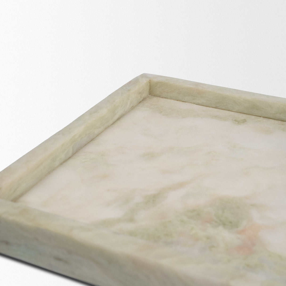 Stratus Gray Marble Square Decorative Tray by Mercana at Eve Furniture