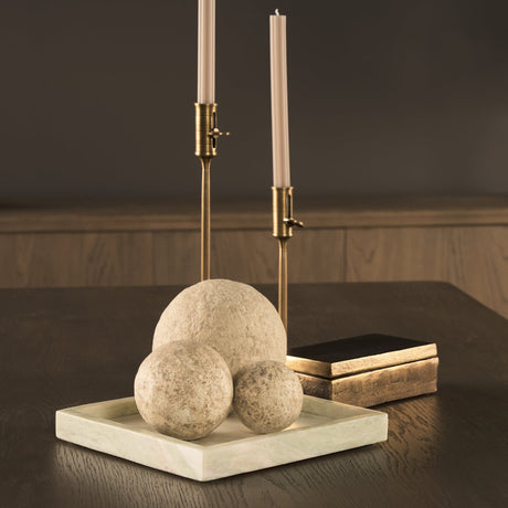Stratus Gray Marble Square Decorative Tray by Mercana at Eve Furniture