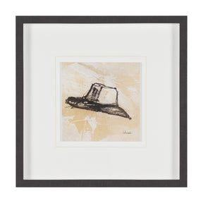 Straw by Mercana Studio Hand-Embellished Textured Framed Artwork Matted under Glass by Mercana at Eve Furniture