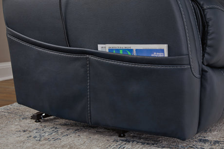 Strawbill Sapphire Power Lift Recliner by Ashley at Eve Furniture