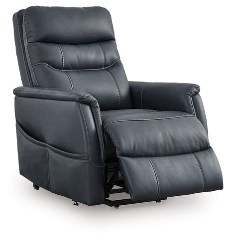Strawbill Sapphire Power Lift Recliner by Ashley at Eve Furniture