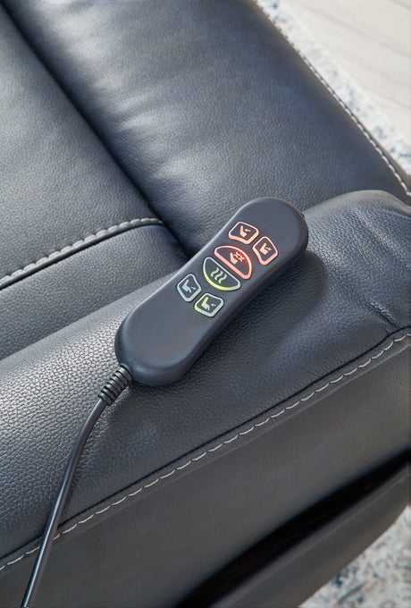Strawbill Sapphire Power Lift Recliner by Ashley at Eve Furniture