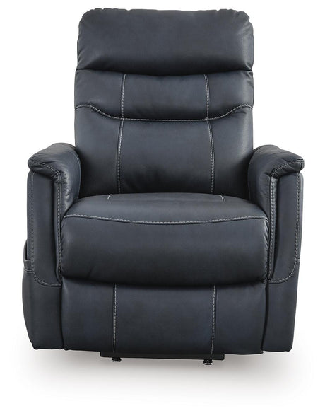 Strawbill Sapphire Power Lift Recliner by Ashley at Eve Furniture