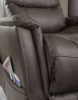 Strawbill Shadow Power Lift Recliner by Ashley at Eve Furniture