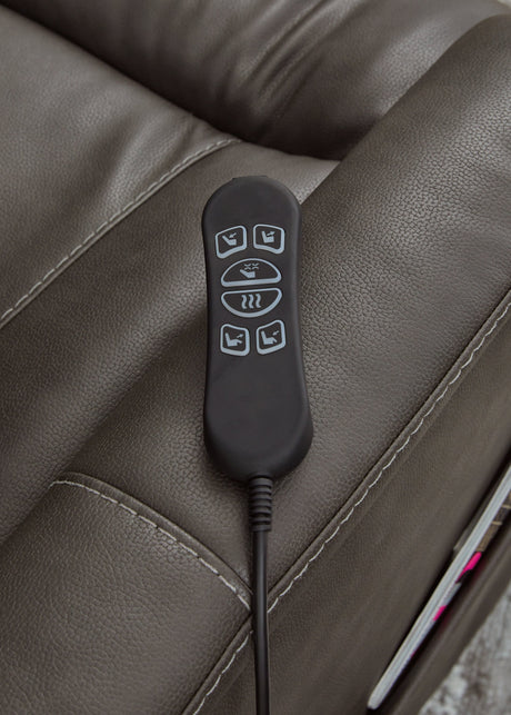 Strawbill Shadow Power Lift Recliner by Ashley at Eve Furniture